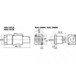 Monacor NAC-3FCA Wtyk NEUTRIK POWERCON, typ A